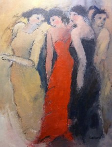 Soirée de Femmes Acrylique sur toile 2015 60x80cm