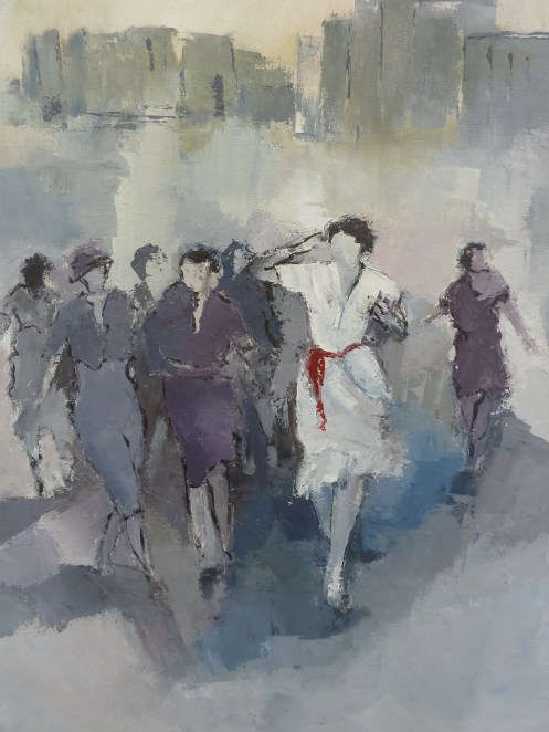 Femme à la Ceinture Rouge Acrylique sur toile 2015 70x100cm