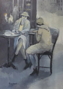 2016 Acrylique sur toile Au Café 50x70cm