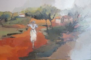 2016 Dame à la Campagne 120x80cm