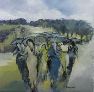 2016 En Gris et Vert Acrylique sur toile 