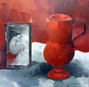 Poterie Rouge Acrylique sur toile 2016 80x80cm