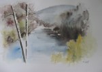 &laquo;&nbsp;L&rsquo;Albarine&nbsp;&raquo; dans le Bugey – Aquarelle sur papier – 50/65cm – octobre&nbsp;2008