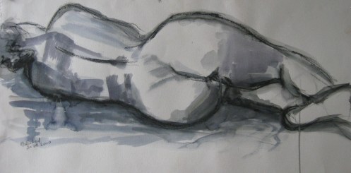 Nu féminin - croquis sur papier - 75/42cm - 2007