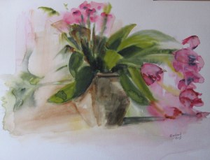 Tulipes - Aquarelle 2009 - 50/65cm