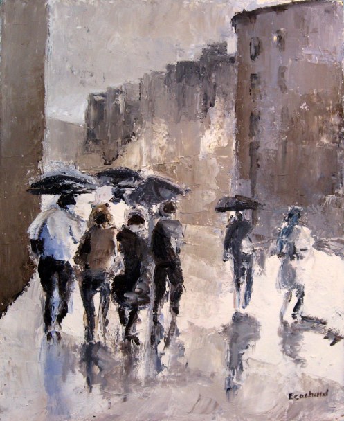 Sous la pluie - Acrylique sur toile - 2009