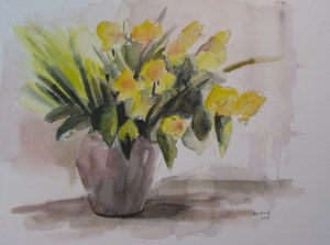 bouquet - aquarelle 2009 - 50/65cm