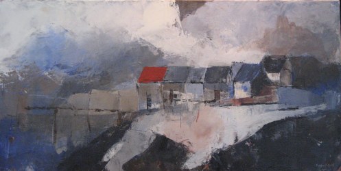 Le Toit rouge - Acrylique sur toile 2009