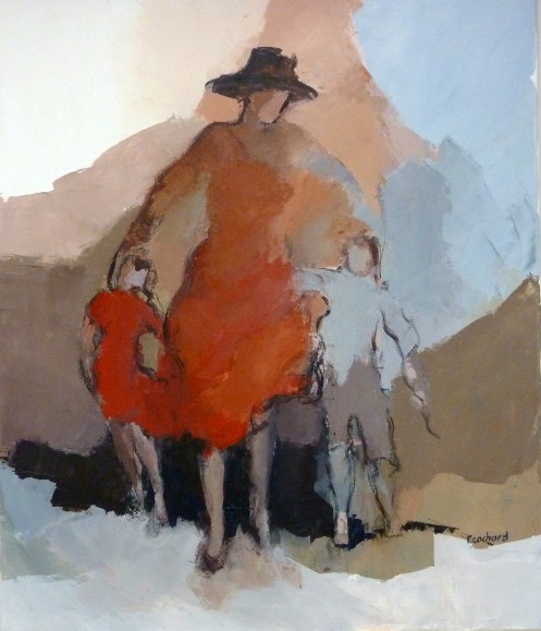 Femme et enfantsAcrylique sur toile 2013