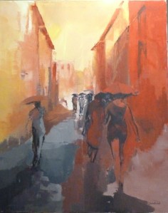 Scène de Rue Acrylique sur toile 2013