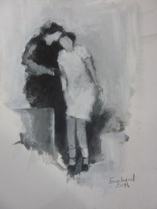 Dessin encre de chine et acrylique sur papier 2014