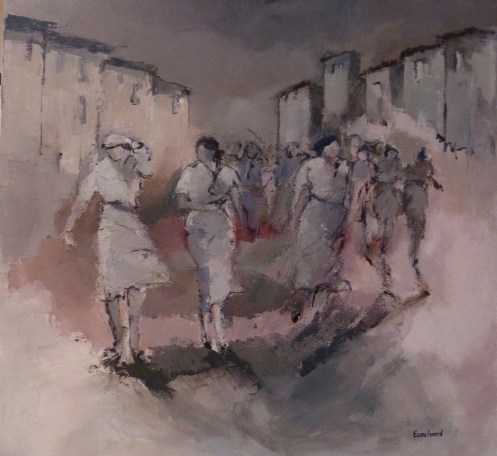 En Ville Acrylique sur toile 2014 0,80mx0,80m