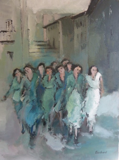Prix Zonta Femmes en Gris Vert 60x80cm